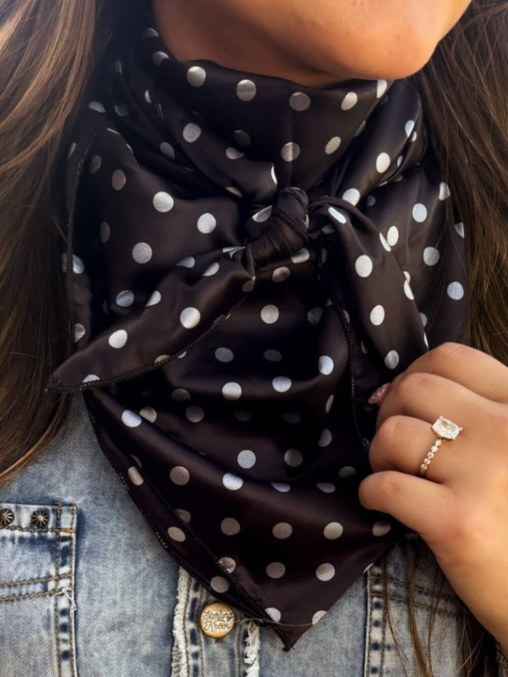 NWT Dotty Darling Wild Rag Sterling Kreek
